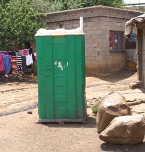 Shanty town portable toilet